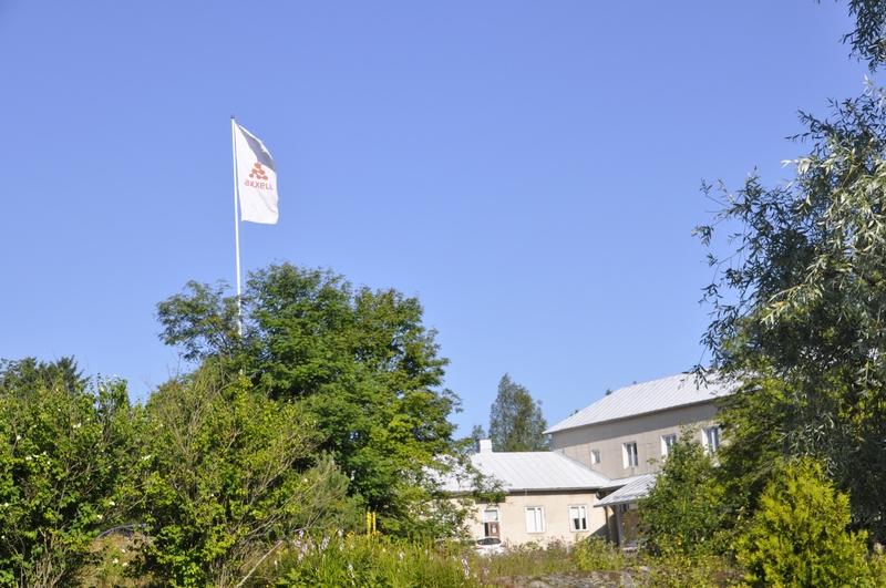 Axxells flagga, här vid Brusabys kanslihus