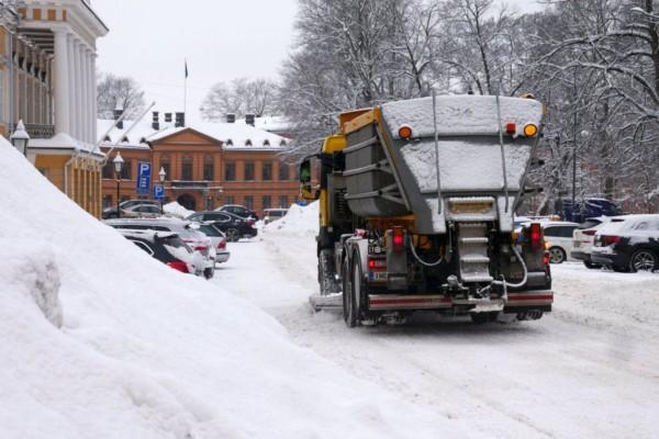 Snöröjningsbilar i Åbo