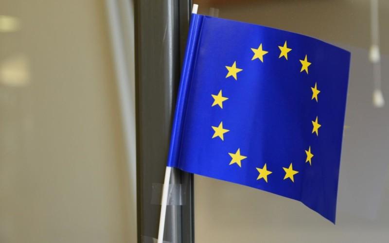 EU:s flagga i miniatyr.