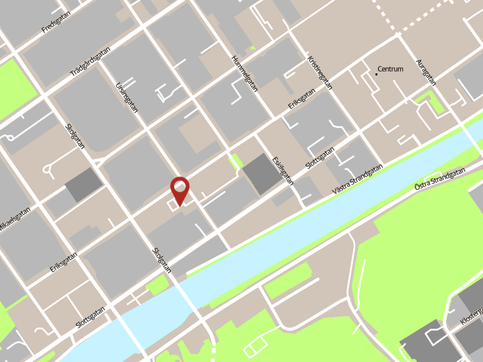 Karta över Åbo centrum