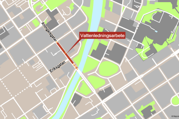 karta över Åbo stads centrum