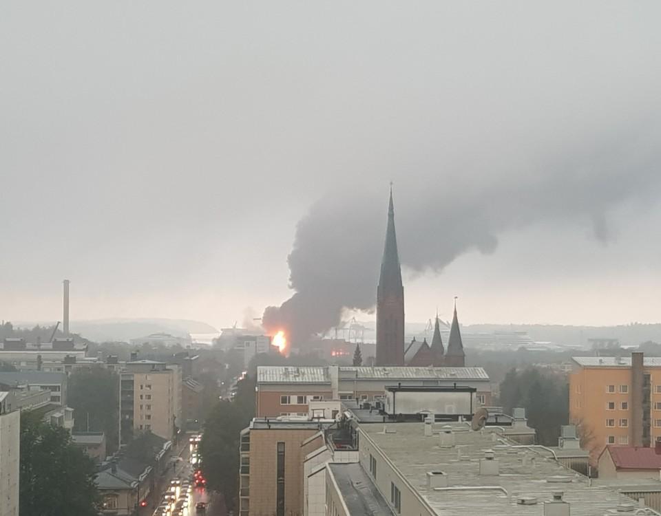 brand i stor byggnad
