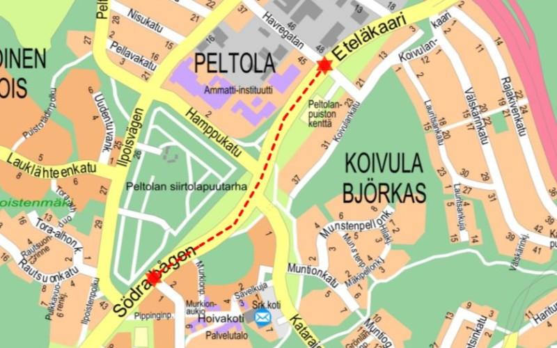 karta över Åbo