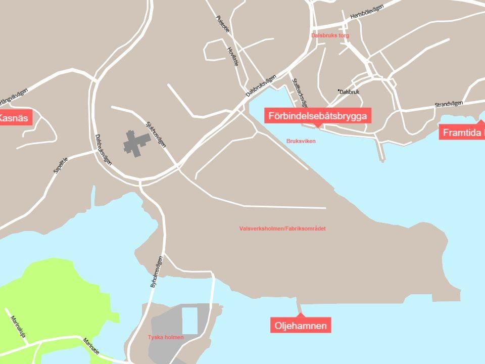 Karta över hamnområde