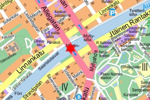 karta över Åbo centrum