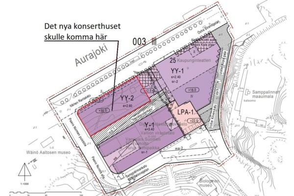 Plan för nya konserthuset i Åbo
