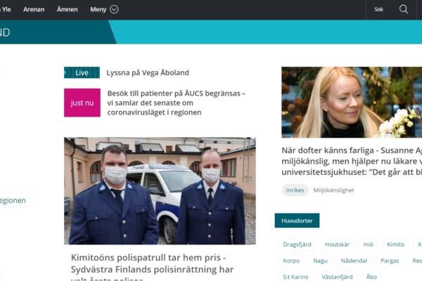 Yle Åbolands webbsida