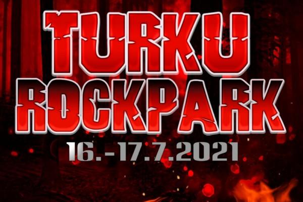 Logga med texten "Turku rockpark" och datumet 16-17.7 2021