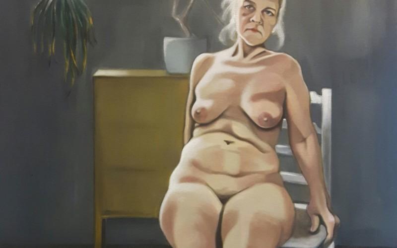 Målning som föreställer en naken kvinna.