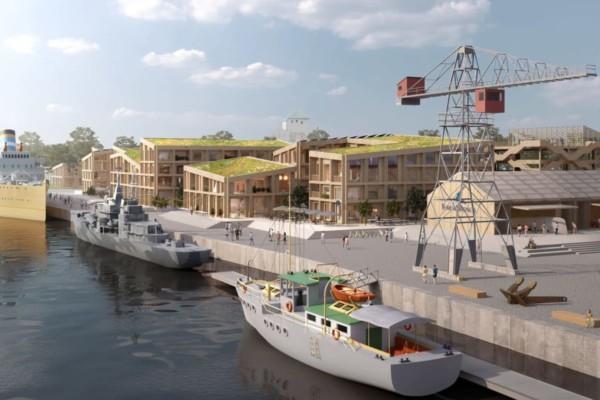 Visonsbild över framtida Åbo hamn