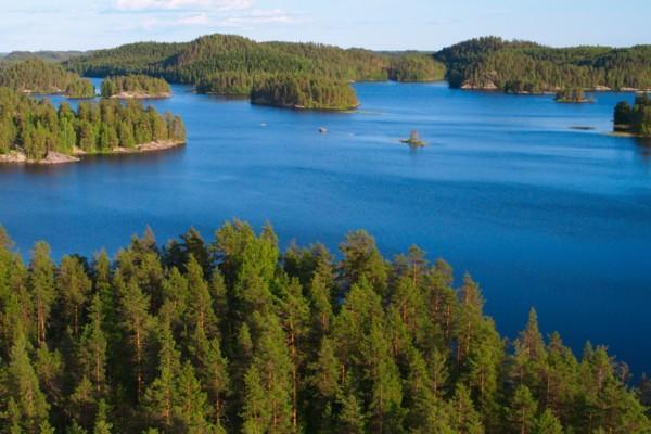 Finska skogs-och insjölandskap