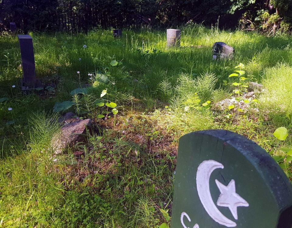 Gravstenar på muslimsk begravningsplats