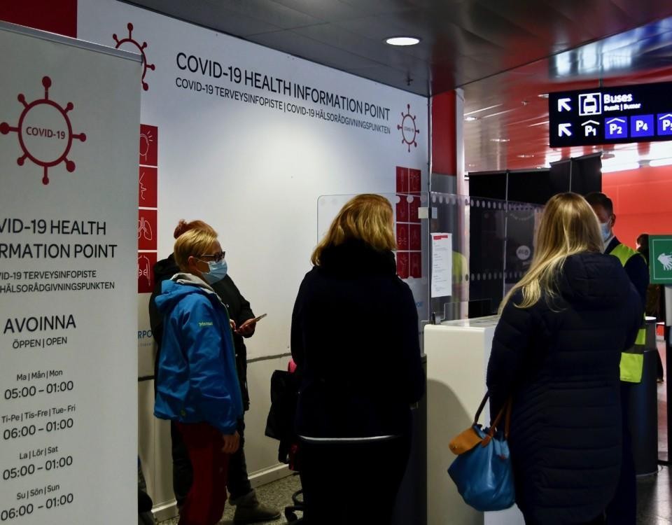 informationsdesk på flygplatsen