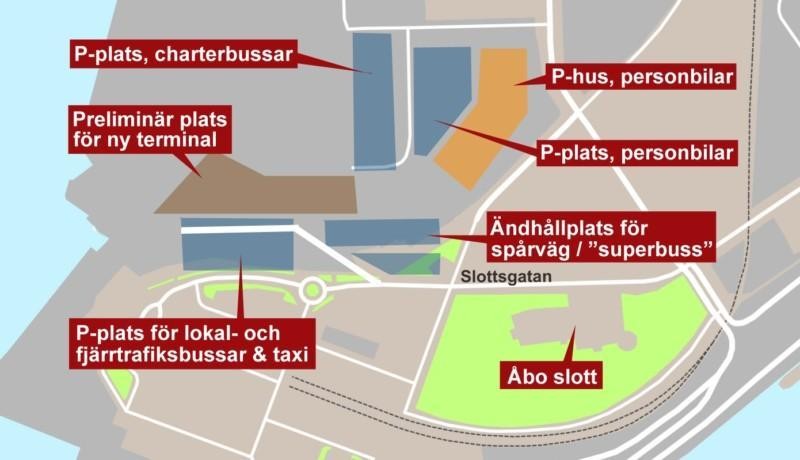 Kart över Åbo hamn