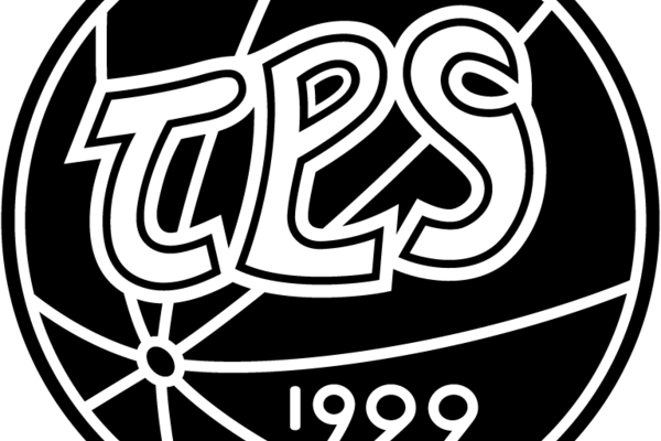 Svartvit logotyp med bokstäverna TPS och årtalet 1922 inuti en boll.