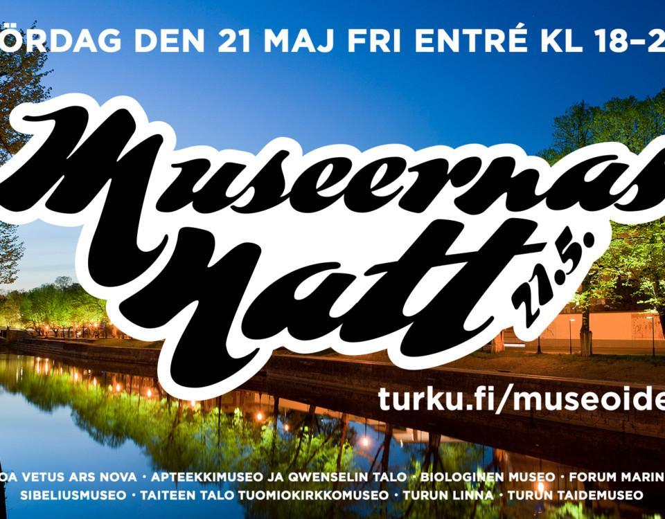 En affisch med texten Museernas natt.