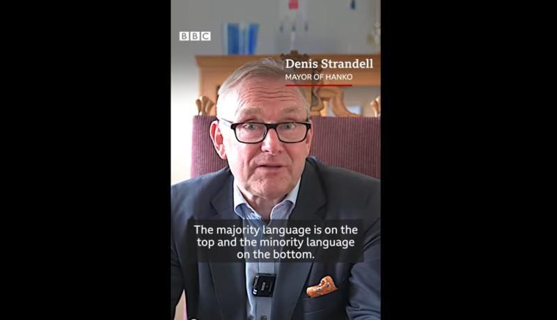 Denis Strandell, skärmbild från BBC-video