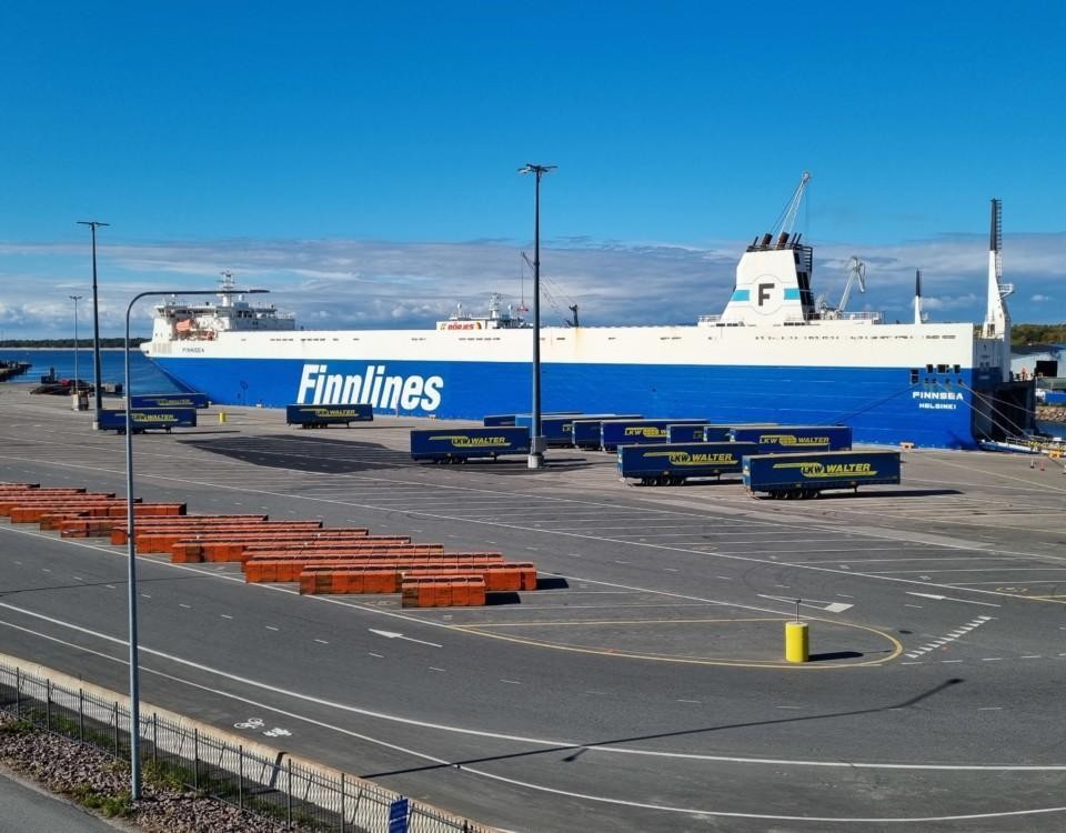 Finnlines fartyg i Västra hamnen