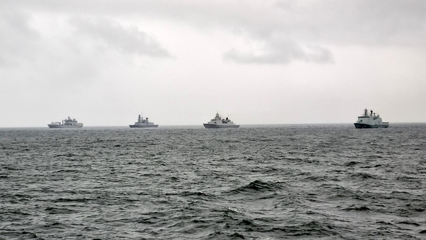 Fyra Natofartyg vid Örö.