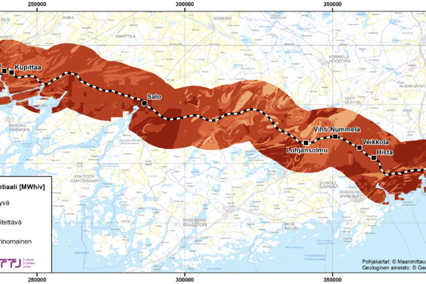 Karta över jordvärmepotential