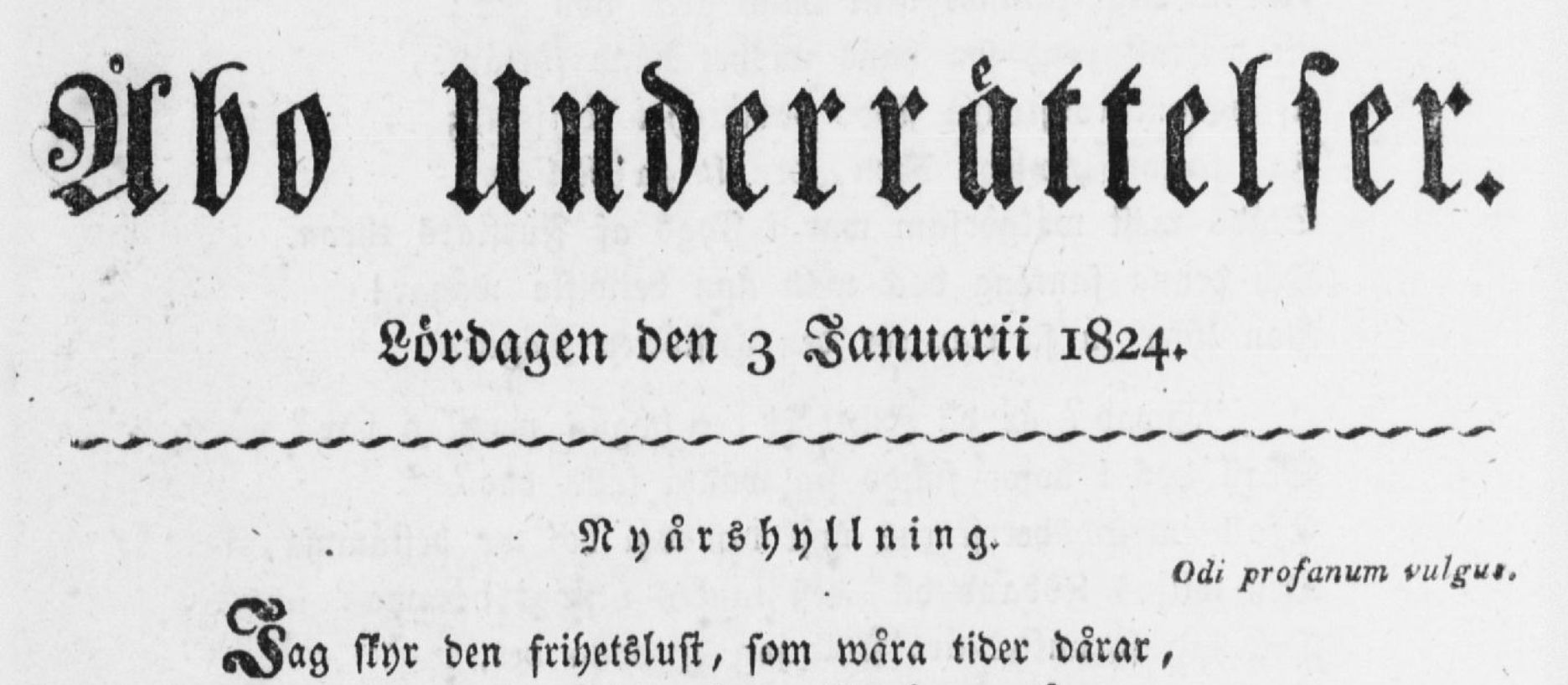 gammal tidning från 1823