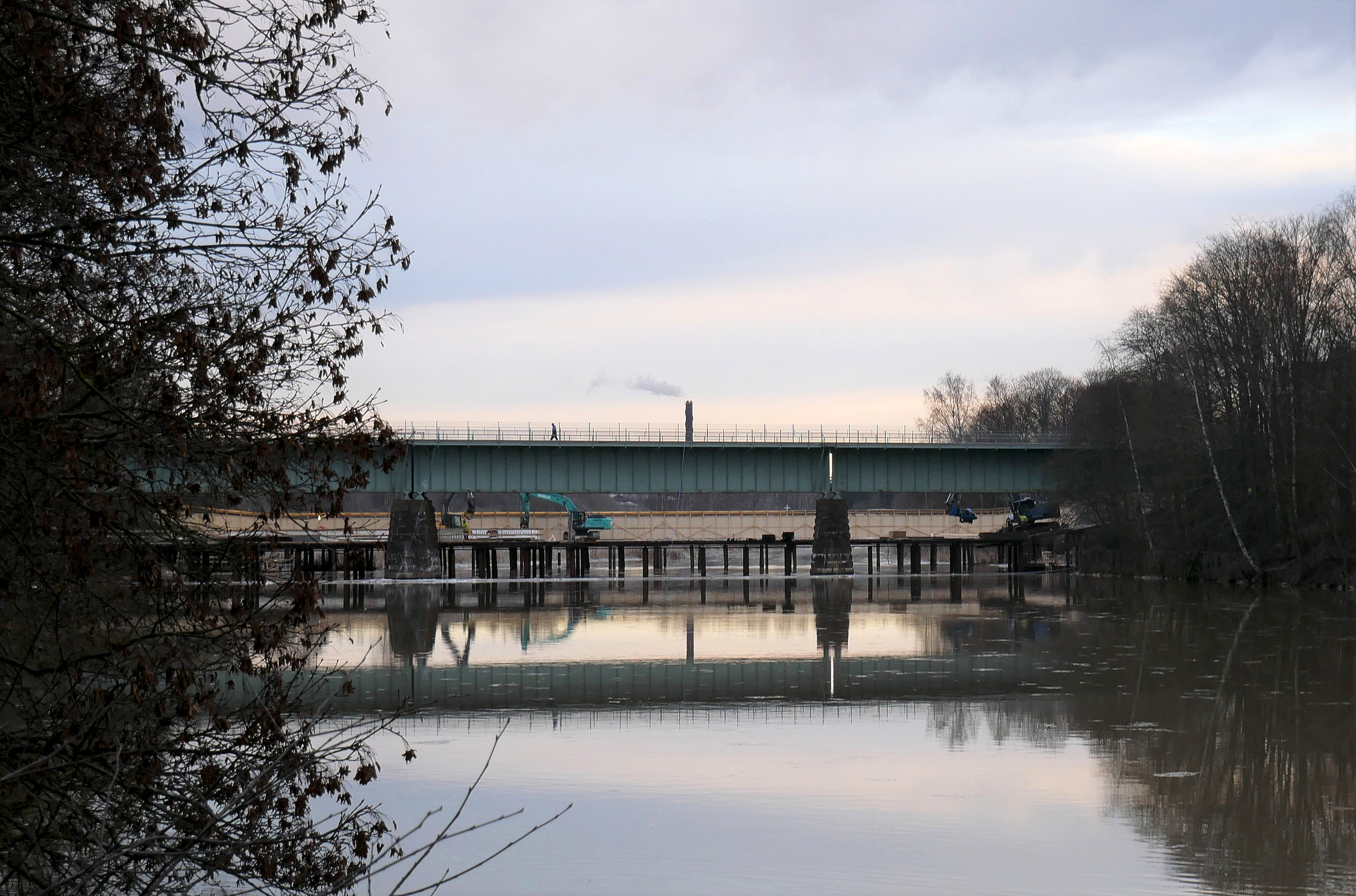 Banbron och Raunistula arbetsbro.