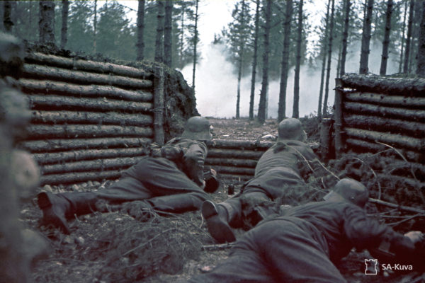 Soldater i skyttegrav