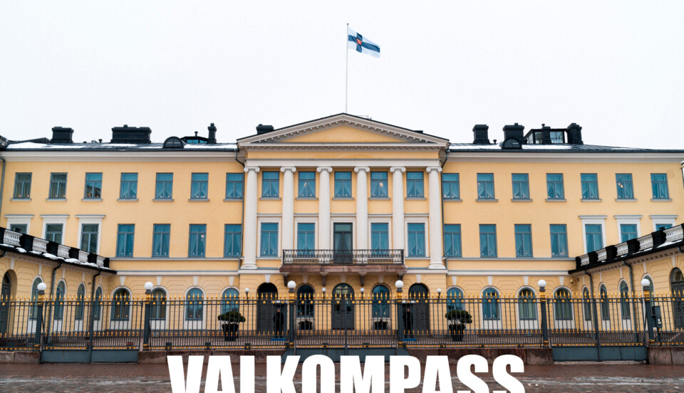 Presidenten slott med texten valkompass.