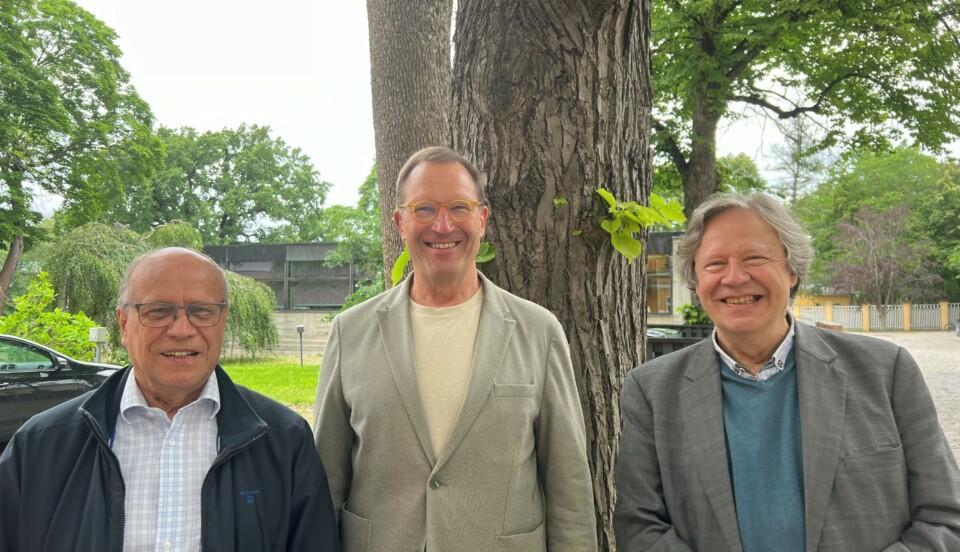 Kurt Ekman, Petri Kirkkomäki och Folke Gräsbeck.